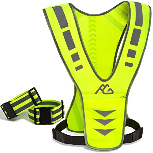 Night Cycling and Walking Reflective Vest (Green)