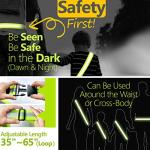 Adjustable High Visibility Reflective Sash for Night Safety