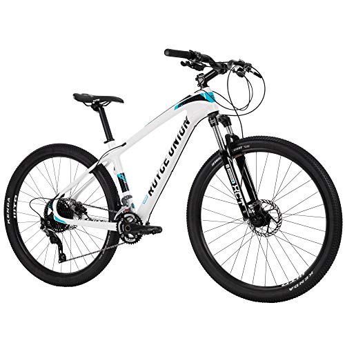 White Carbon Mountain Bike, 27.5 inch Wheels