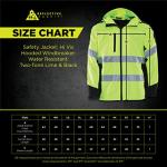 High Visibility Lime Hooded Windbreaker Jacket