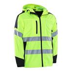 High Visibility Lime Hooded Windbreaker Jacket