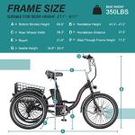 MOPHOTO 350W 7-Speed Electric Trike for Adults