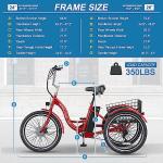 Esazn 24" Electric Tricycle for Adults