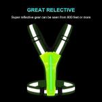USB Rechargeable LED Reflective Running Vest