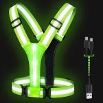 USB Rechargeable LED Reflective Running Vest