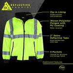 High Visibility 3-Season Reflective Cycling Jacket - Lime