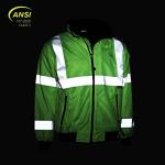 High Visibility 3-Season Reflective Cycling Jacket - Lime