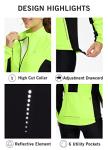 BALEAF Women's Thermal Winter Cycling Jacket, Fluorescent Green