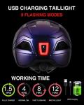 Lightweight Urban Bike Helmet with USB Light