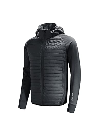 BALEAF Men's Lightweight Thermal Running Jacket - Dark Grey