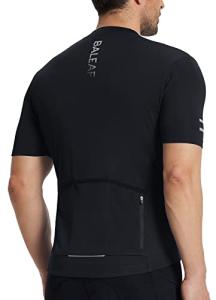 BALEAF Men's Short Sleeve Cycling Jersey, Black