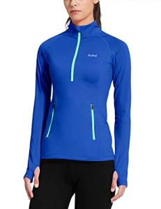 BALEAF Women's Fleece Half Zip Running Top