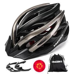 KINGBIKE Men's Cycling Helmet with Safety Light