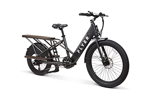 Longtail Electric Bike, 500W, Black, 220 lbs Capacity