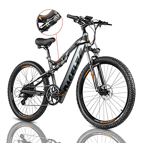 750W Electric Mountain Bike, Full Suspension, 27.5'' E-MTB