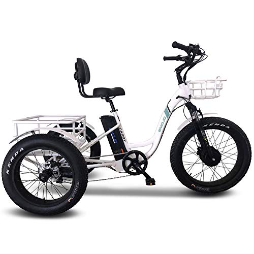 Emojo Electric Fat Tire Tricycle (White)