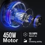 450W Electric Scooter with 19mph Speed & Solid Tires