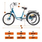 Adult Electric Tricycle with Removable Battery and Basket