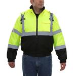 High Visibility Safety Bomber Jacket - Lime/Black