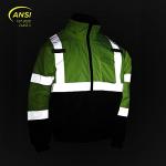 High Visibility Safety Bomber Jacket - Lime/Black