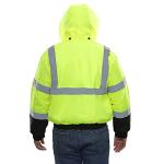 High Visibility Safety Bomber Jacket - Lime/Black