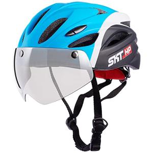 Adjustable Toddler Bike Helmet with Goggles - Blue