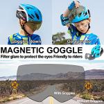 Adjustable Toddler Bike Helmet with Goggles - Blue