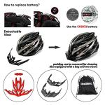 KINGBIKE Men's Cycling Helmet with Safety Light