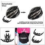 KINGBIKE Men's Cycling Helmet with Safety Light