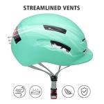 Urban Bike Helmet with Adjustable Fit and Taillight