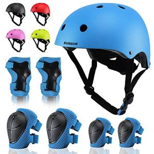 BURSUN Kids Bike Helmet with Protective Gear Set