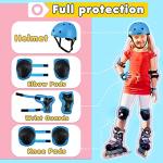 BURSUN Kids Bike Helmet with Protective Gear Set