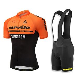 Men's Short Sleeve Cycling Jersey and Bib Shorts Set