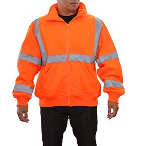 High Visibility Full Zip Safety Sweatshirt - 2XL