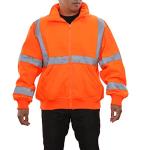 High Visibility Full Zip Safety Sweatshirt - 2XL