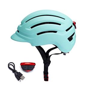 DAYGOCAGA Unisex Bike Helmet with Rechargeable Taillight