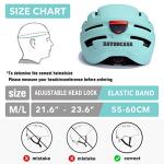 DAYGOCAGA Unisex Bike Helmet with Rechargeable Taillight