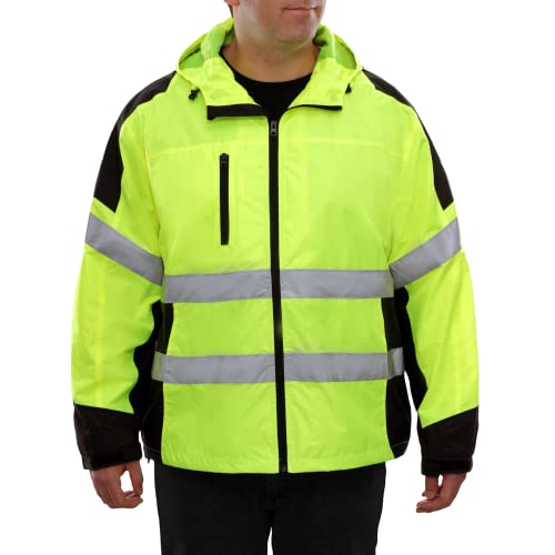 Reflective High Visibility Cycling Windbreaker - Lime Medium