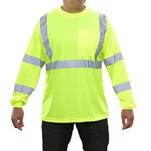 Hi-Vis Long Sleeve Safety Shirt with Pockets