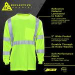 Hi-Vis Long Sleeve Safety Shirt with Pockets