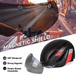 EASTINEAR Magnetic Goggle Bike Helmet with Taillight