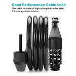 Titanker 4ft Bike Cable Lock with Bracket