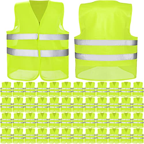 50 Pack Reflective Safety Vests for Cyclists