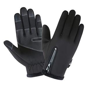 Aniywn Men's Waterproof Winter Cycling Touchscreen Gloves