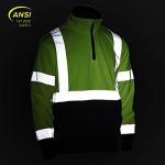 High Visibility 2-Tone Safety Sweatshirt - Lime/Navy