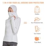 BALEAF Women's Lightweight Long Sleeve Hoodie with Gaiter