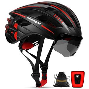 Basecamp Bike Helmet with LED Light and Goggles