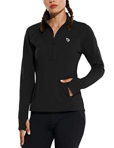 BALEAF Women's Thermal Half-Zip Running Jacket