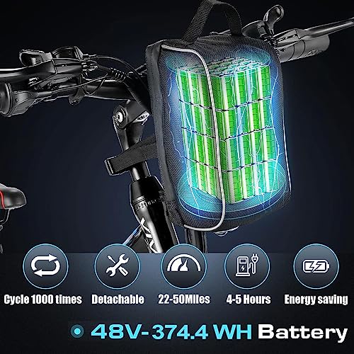 Foldable Electric Mountain Bike with Removable Battery
