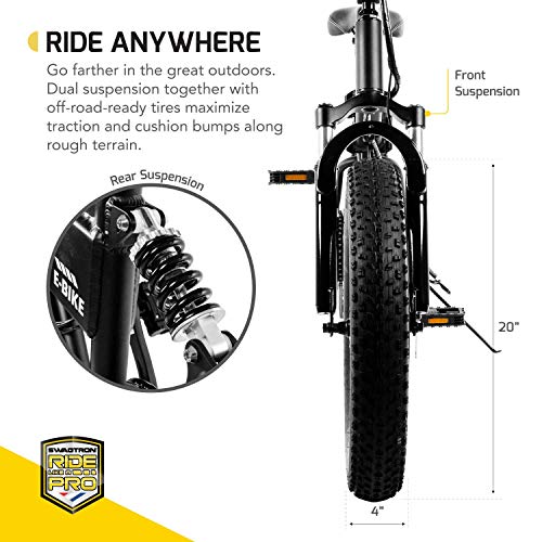 Swagtron EB-8 T Fat Tire Foldable Electric Bike